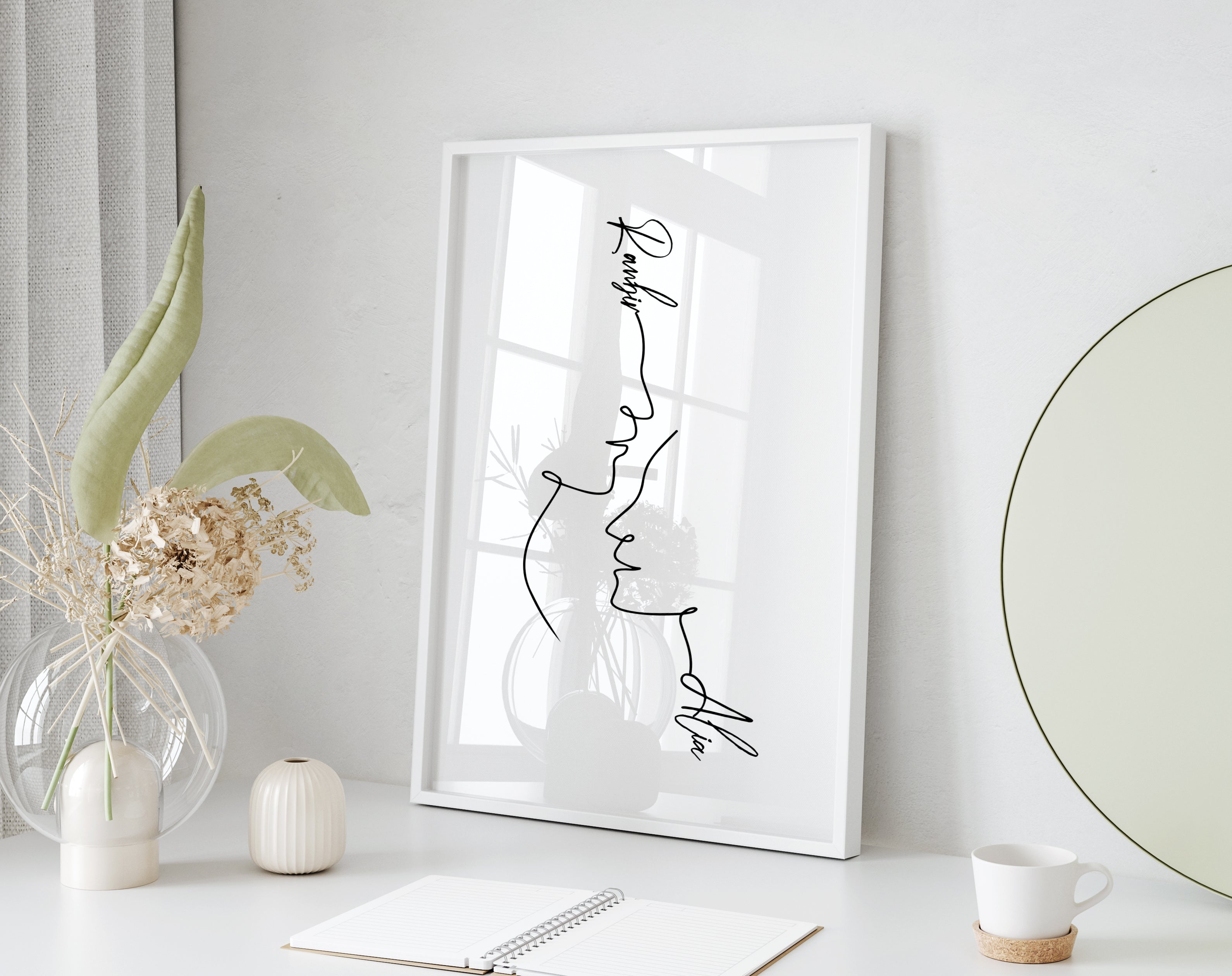 Personalised Line Art  | And then he kissed me