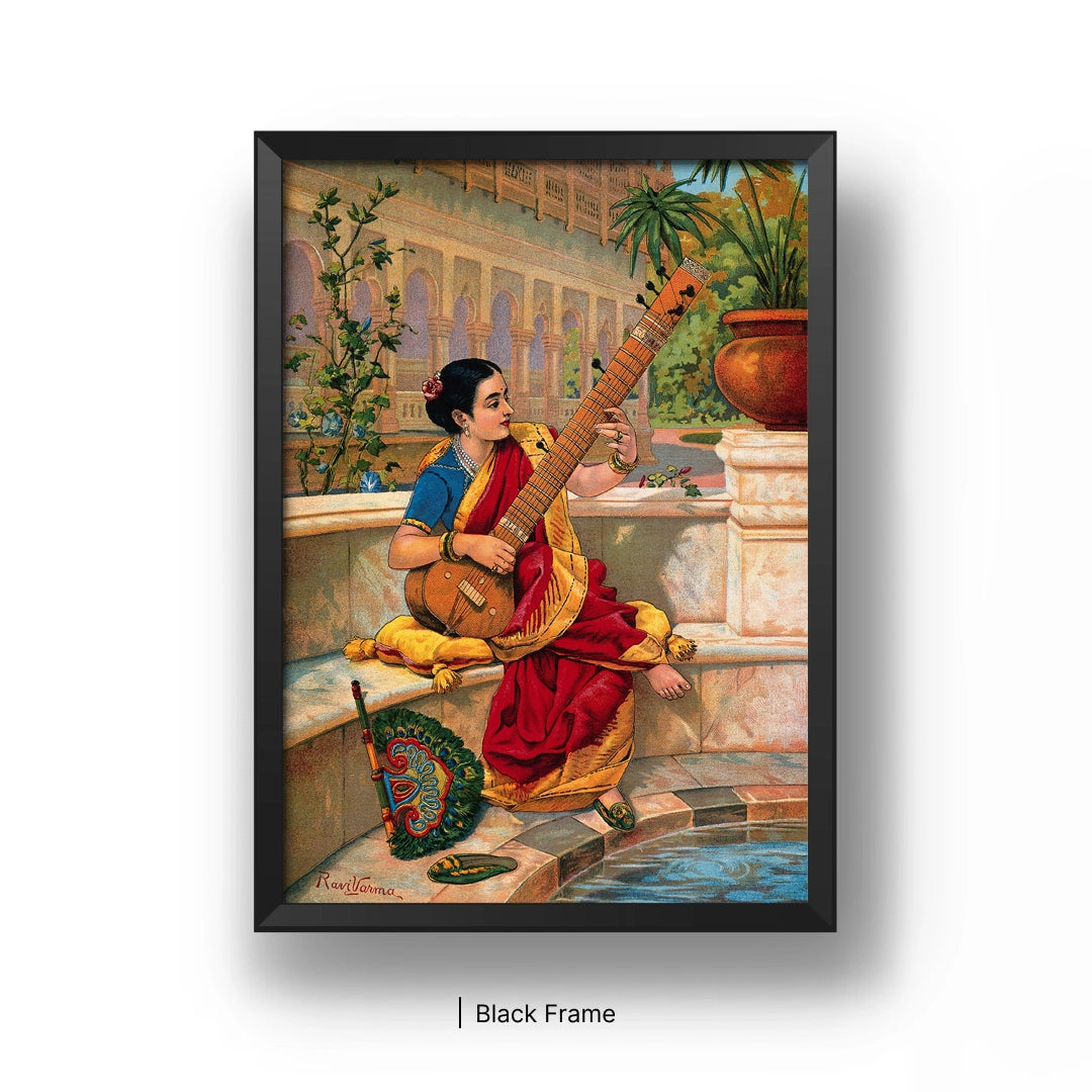 Indian Women Plays Sitar