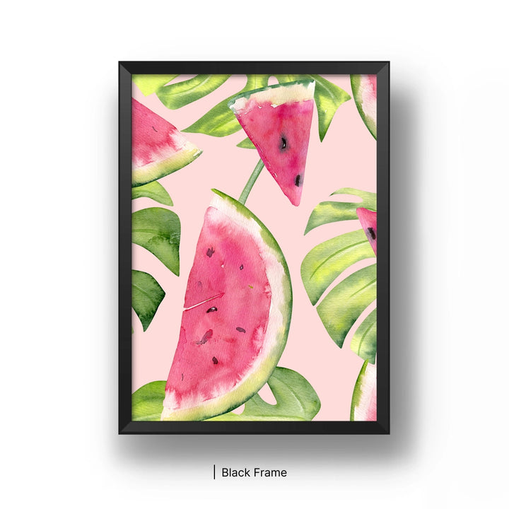 Watermelon & Tropical Leaves