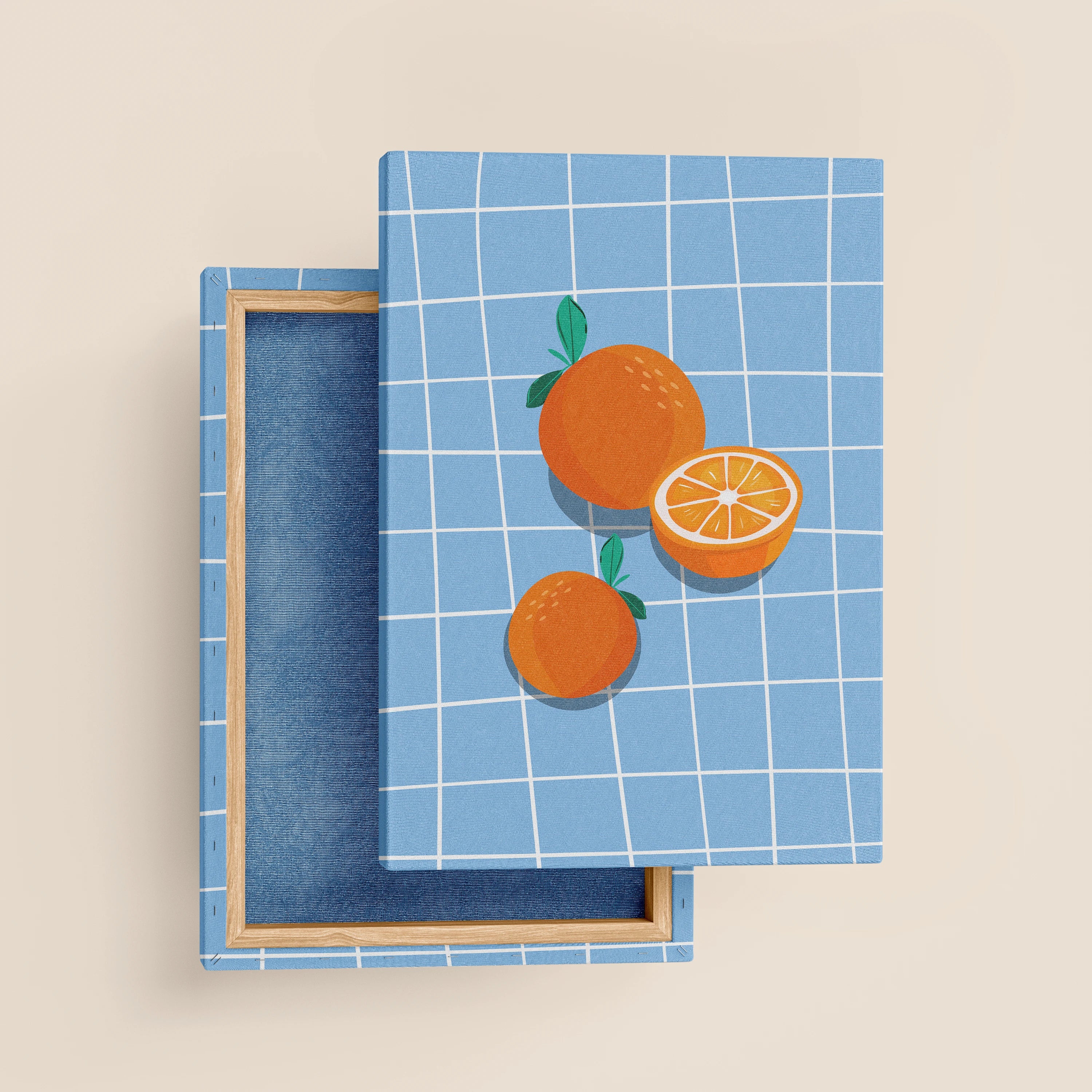 Oranges on Blue