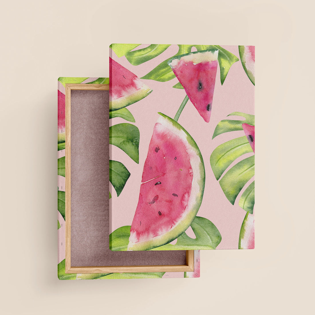 Watermelon & Tropical Leaves