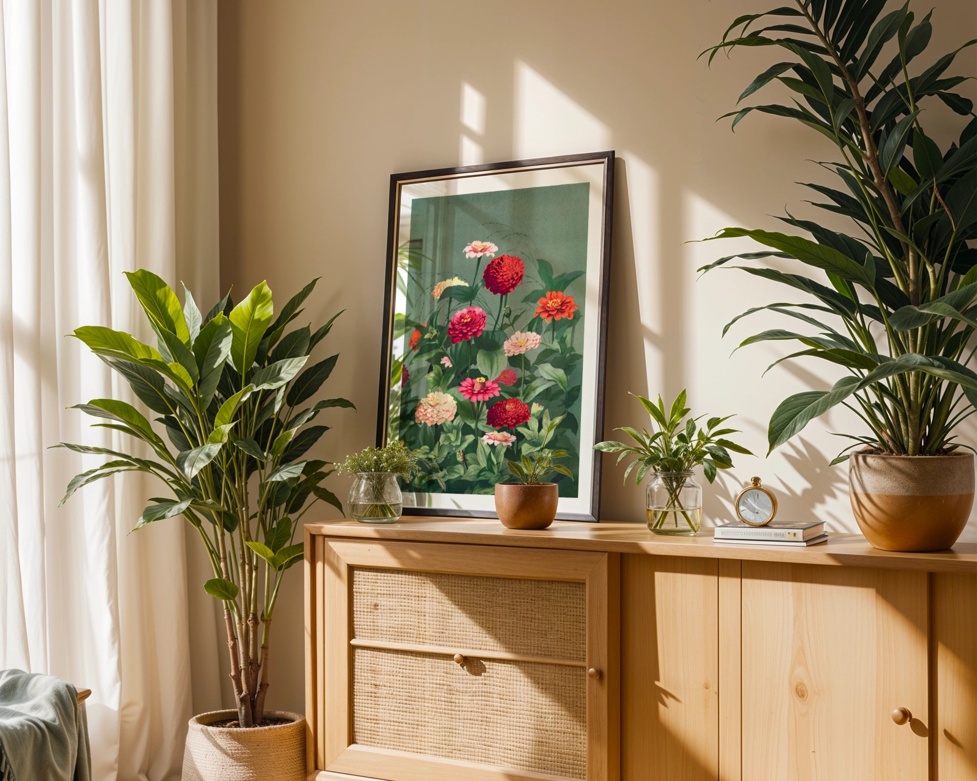 Zinnia Bloom Botanical