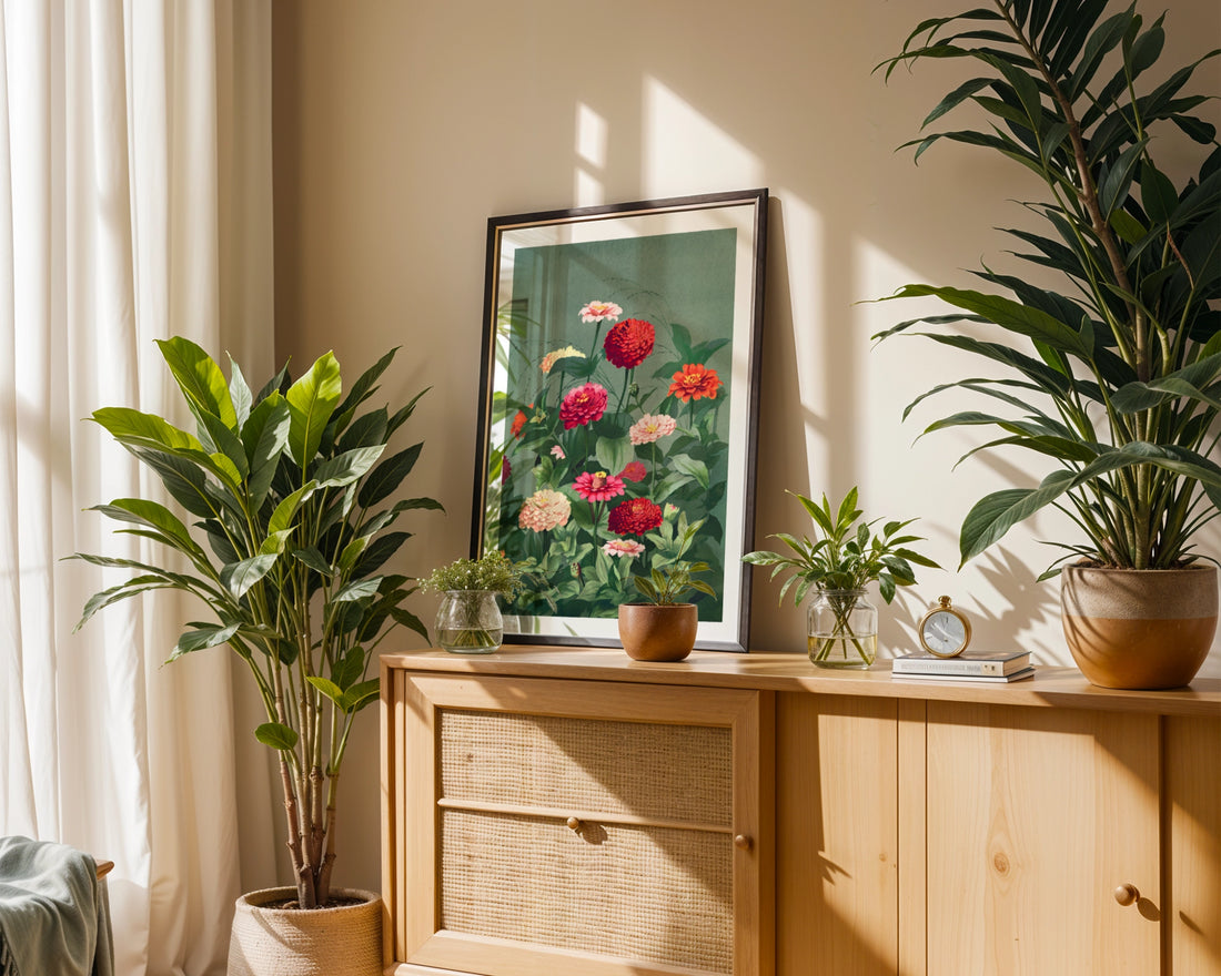 Zinnia Bloom Botanical