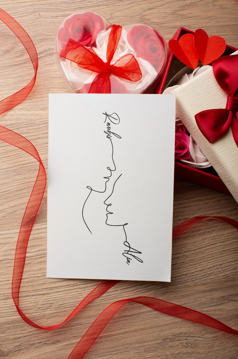 Personalised Line Art  | And then he kissed me