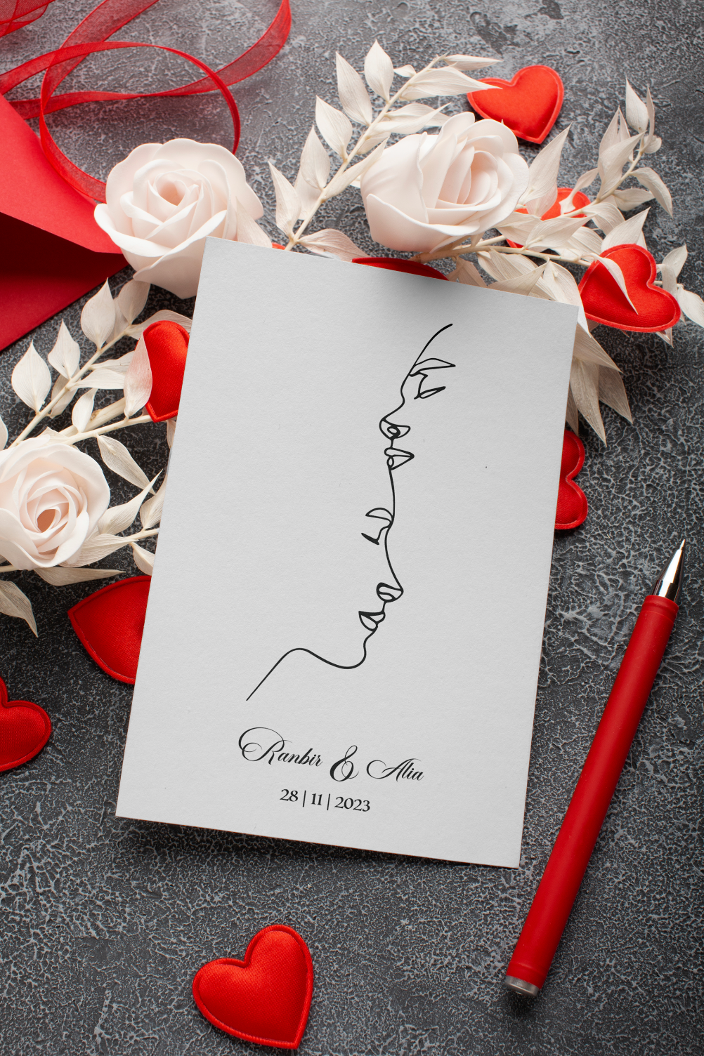 Personalised Line Art  | Love, Etched in Lines