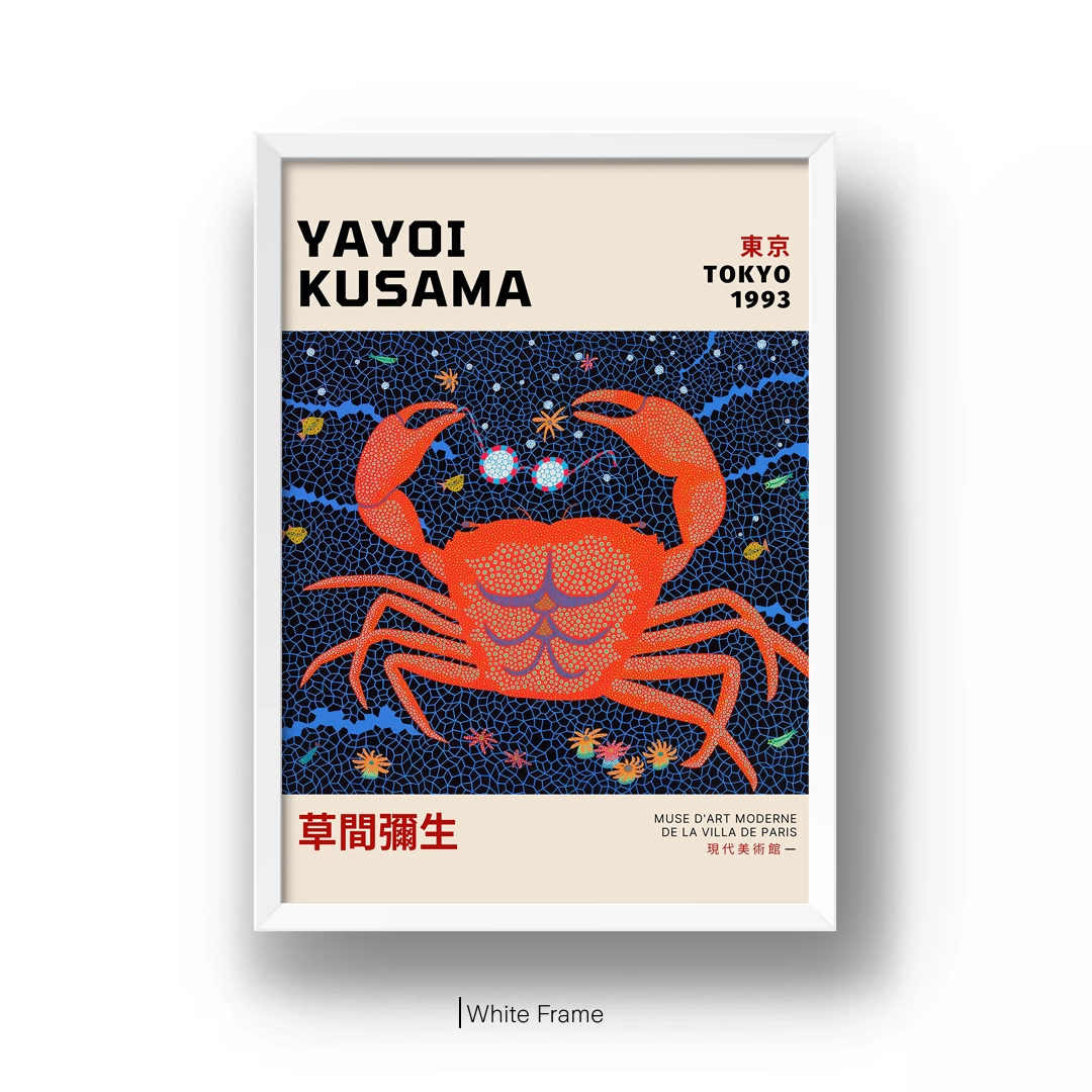 Yayoi Kusama - Modern Crab Art Poster