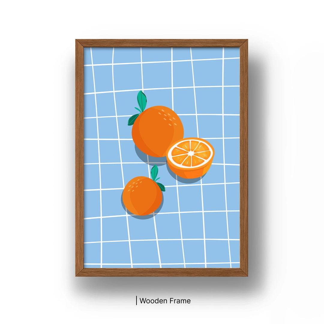Oranges on Blue