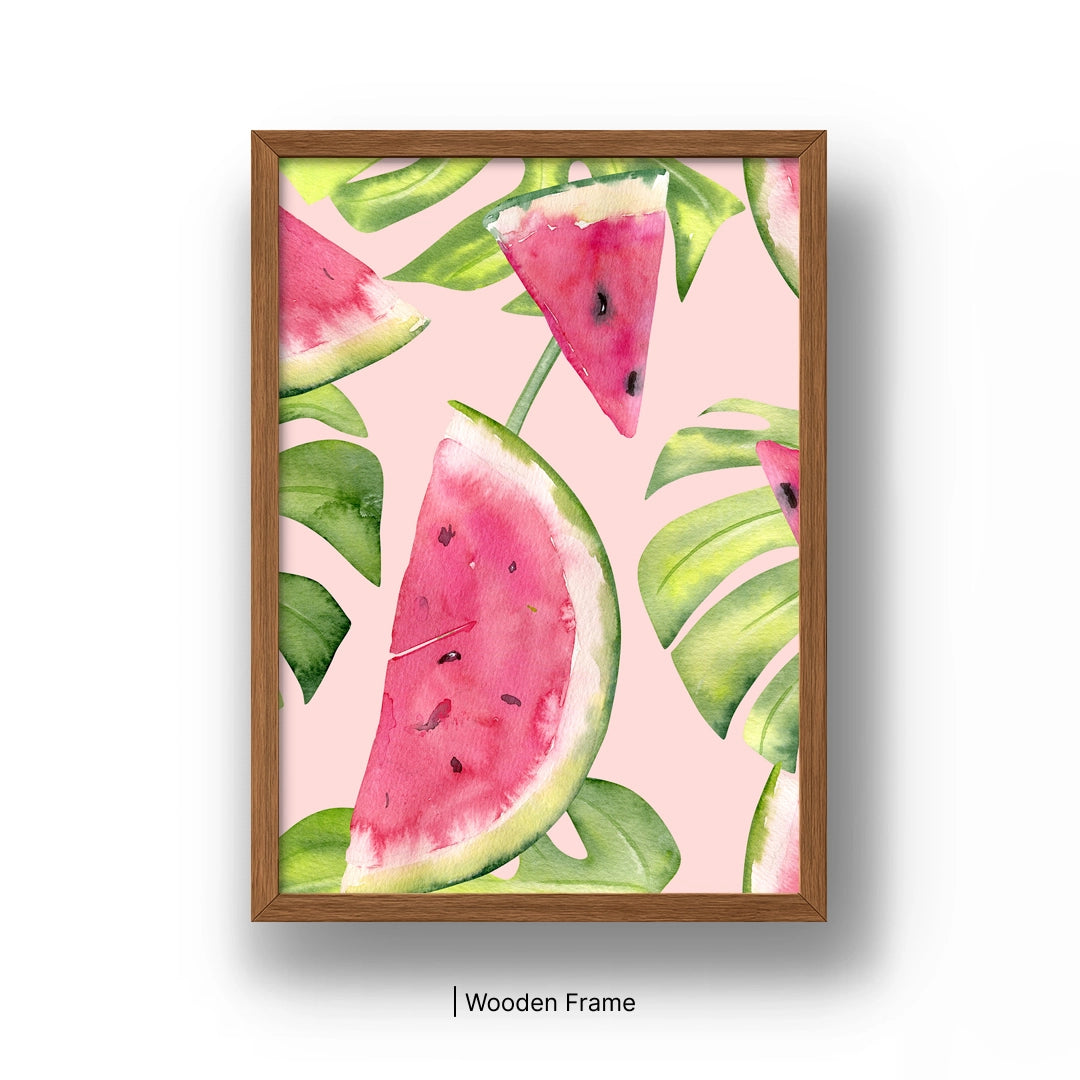 Watermelon & Tropical Leaves