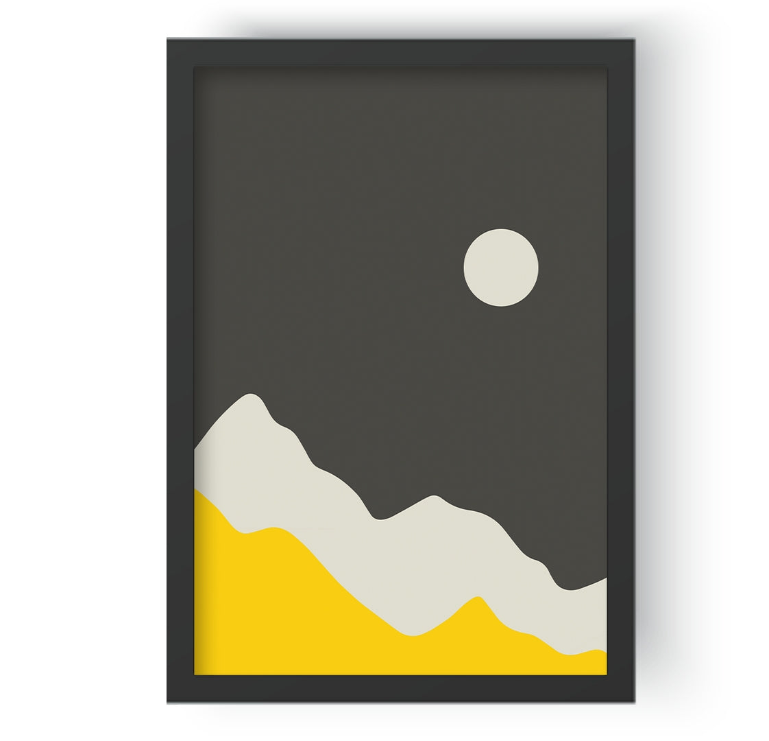 Mountains & Sun Landscape Art III