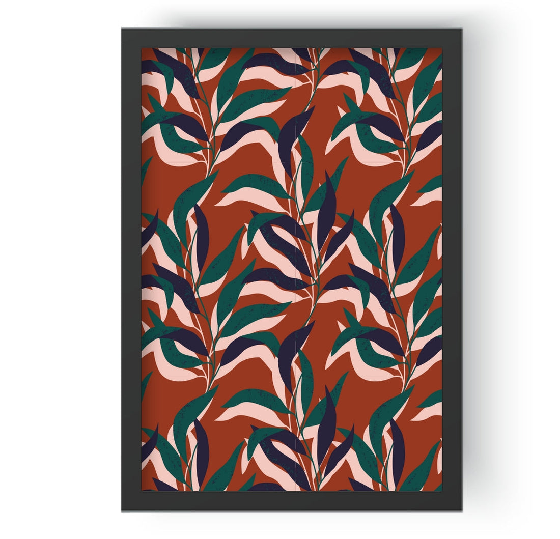 Jungle leaves with Red