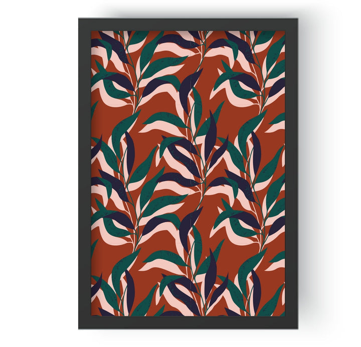Jungle leaves with Red