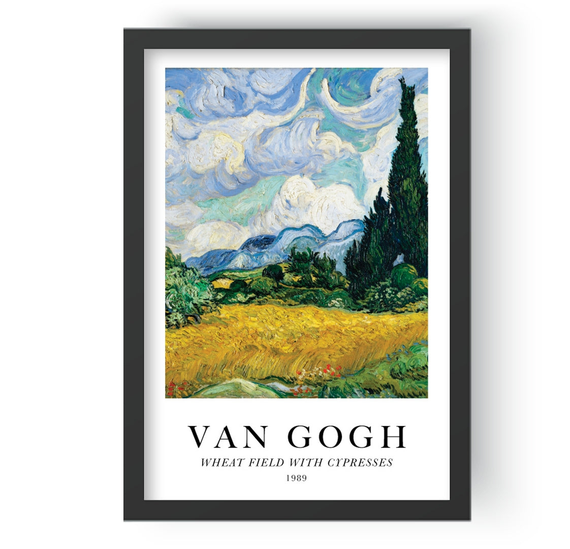 Wheat Field with Cypresses