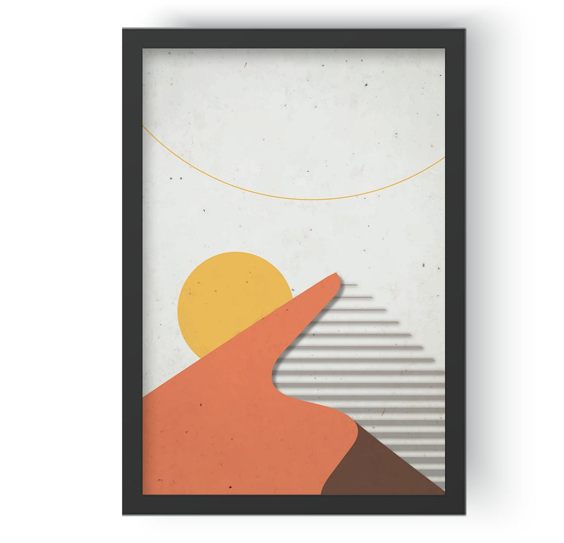 Neutral Boho Mountain Sun