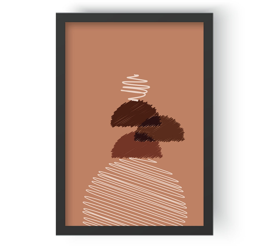 Rough Circle Art khaki color