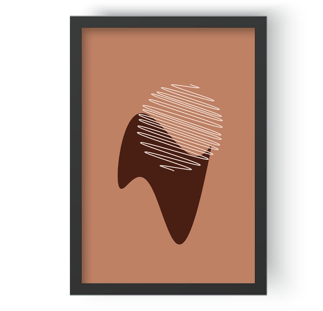 Rough Parabola Art khaki color