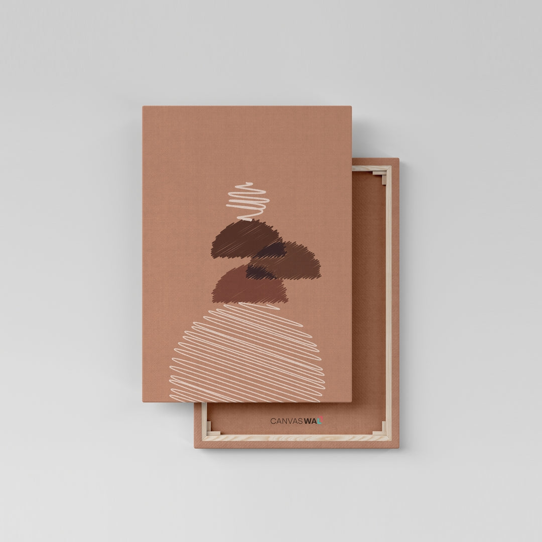 Rough Circle Art khaki color