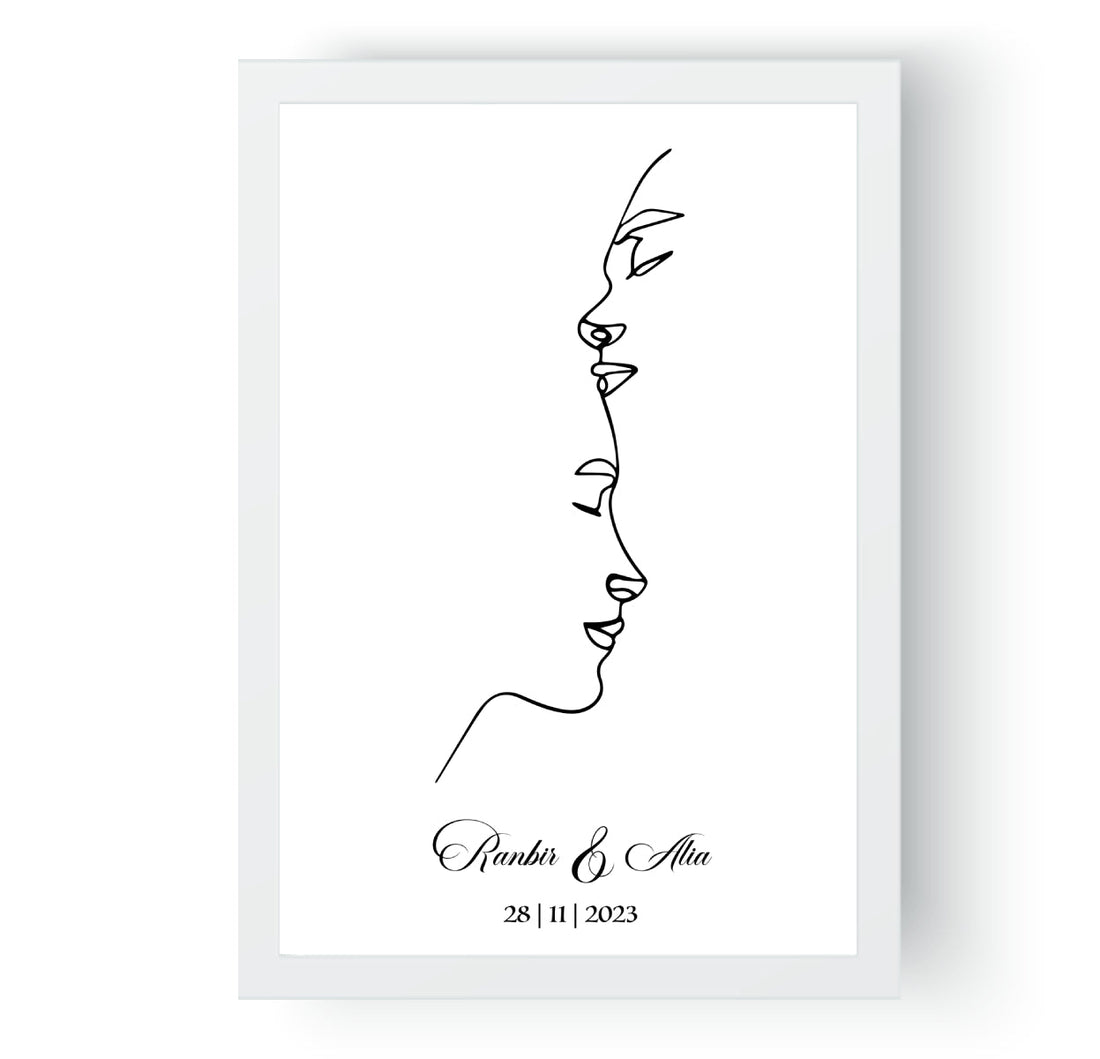 Personalised Line Art  | Love, Etched in Lines