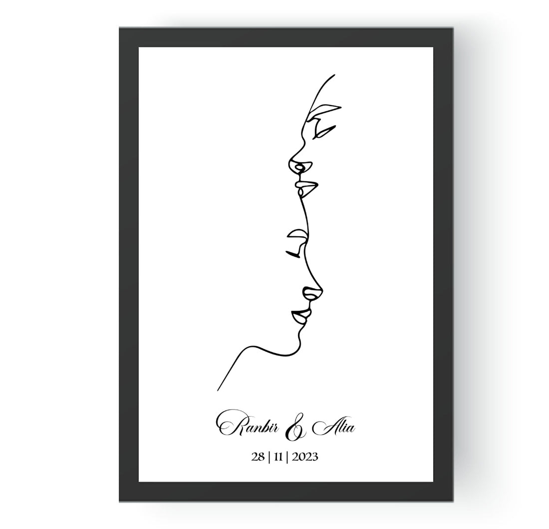 Personalised Line Art  | Love, Etched in Lines