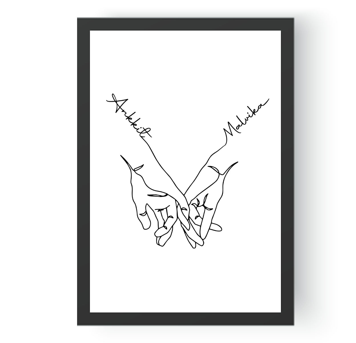 Personalised Line Art  | Side by Side