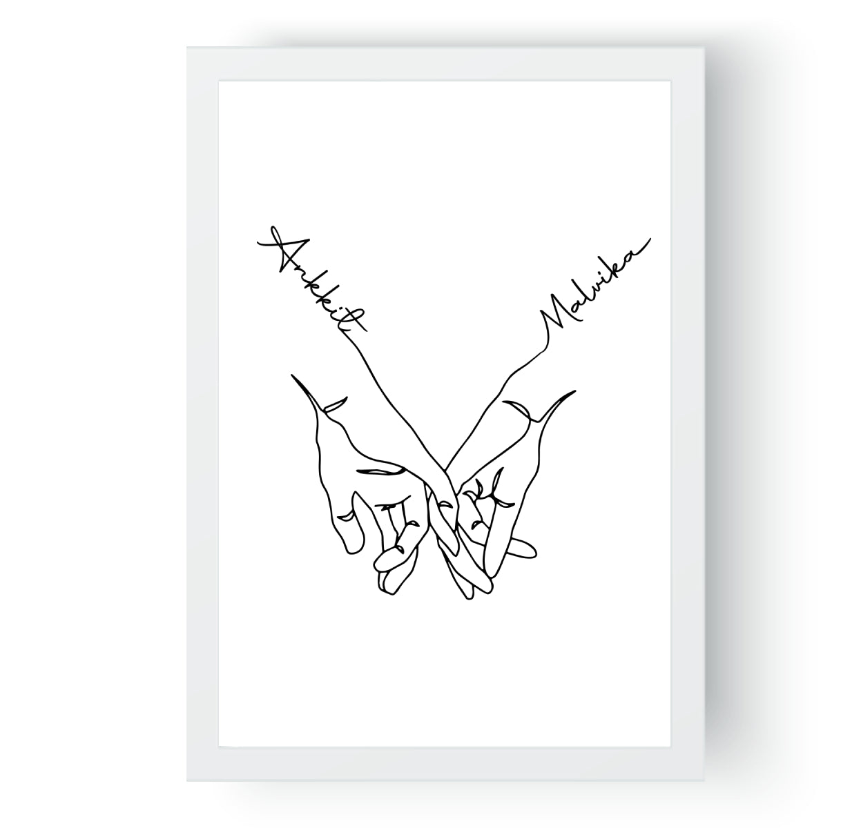 Personalised Line Art  | Side by Side