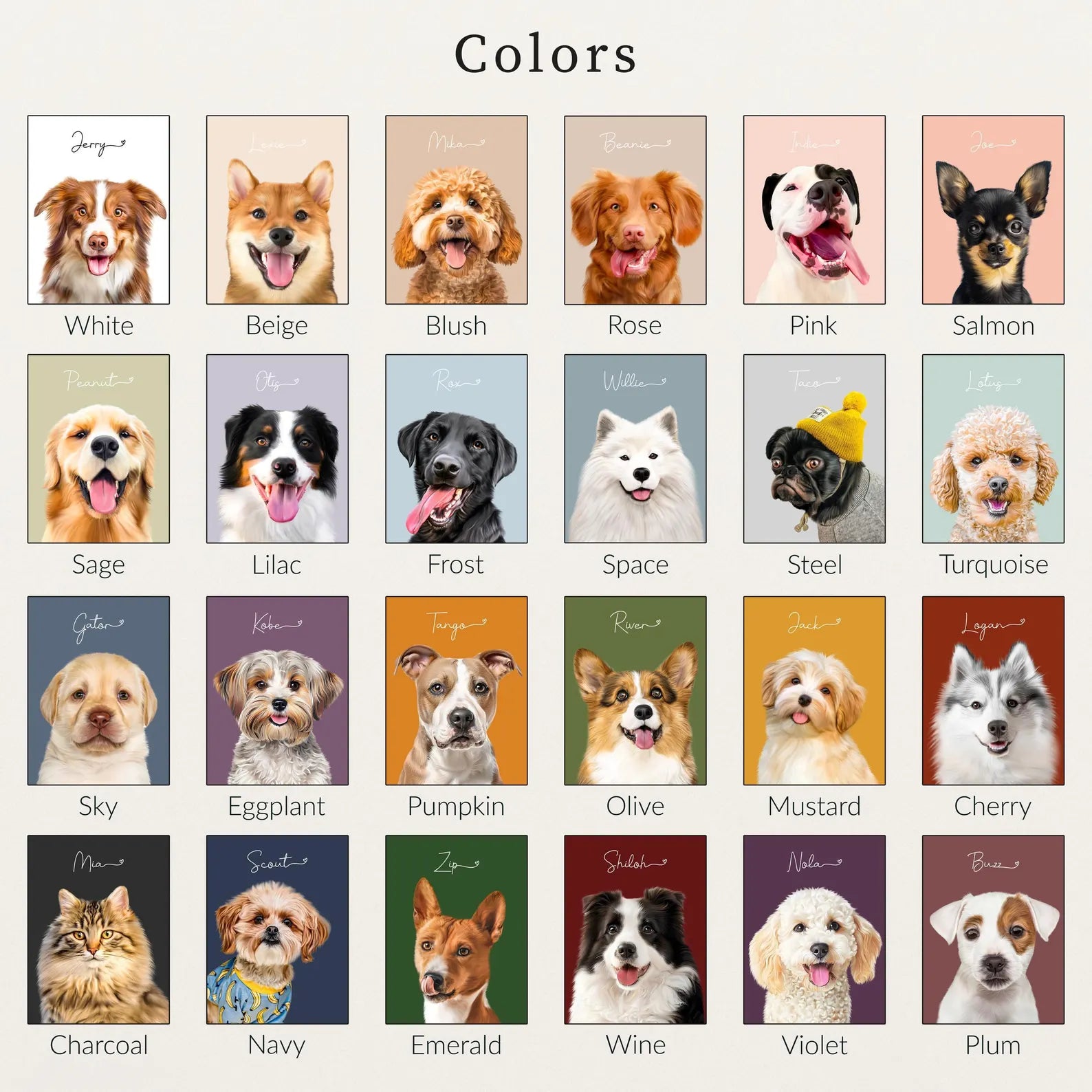 Custom Pet Portrait from Photo