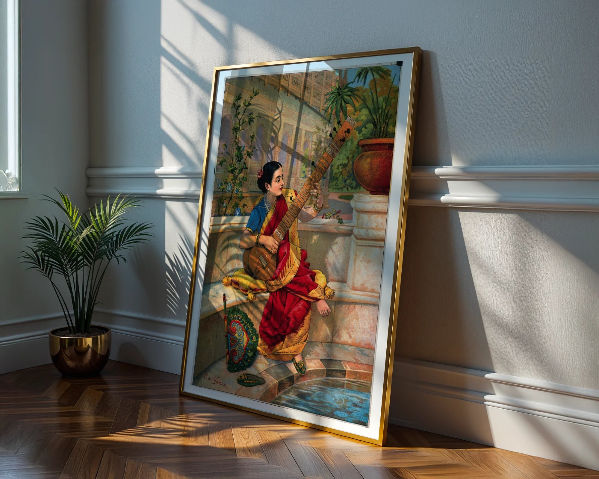 Indian Women Plays Sitar