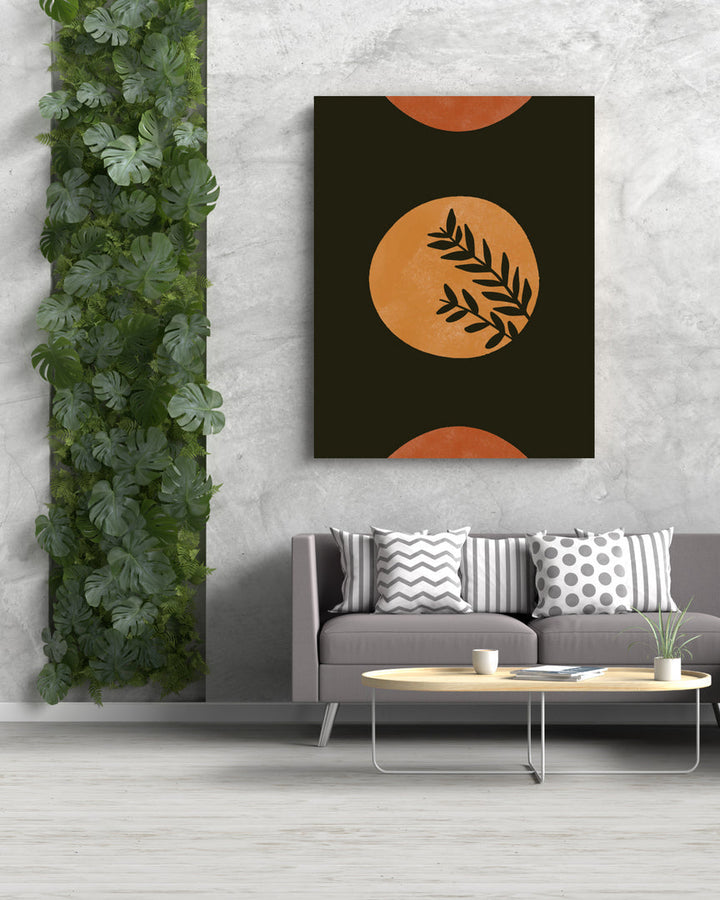 Flower Plants on Moon Wall