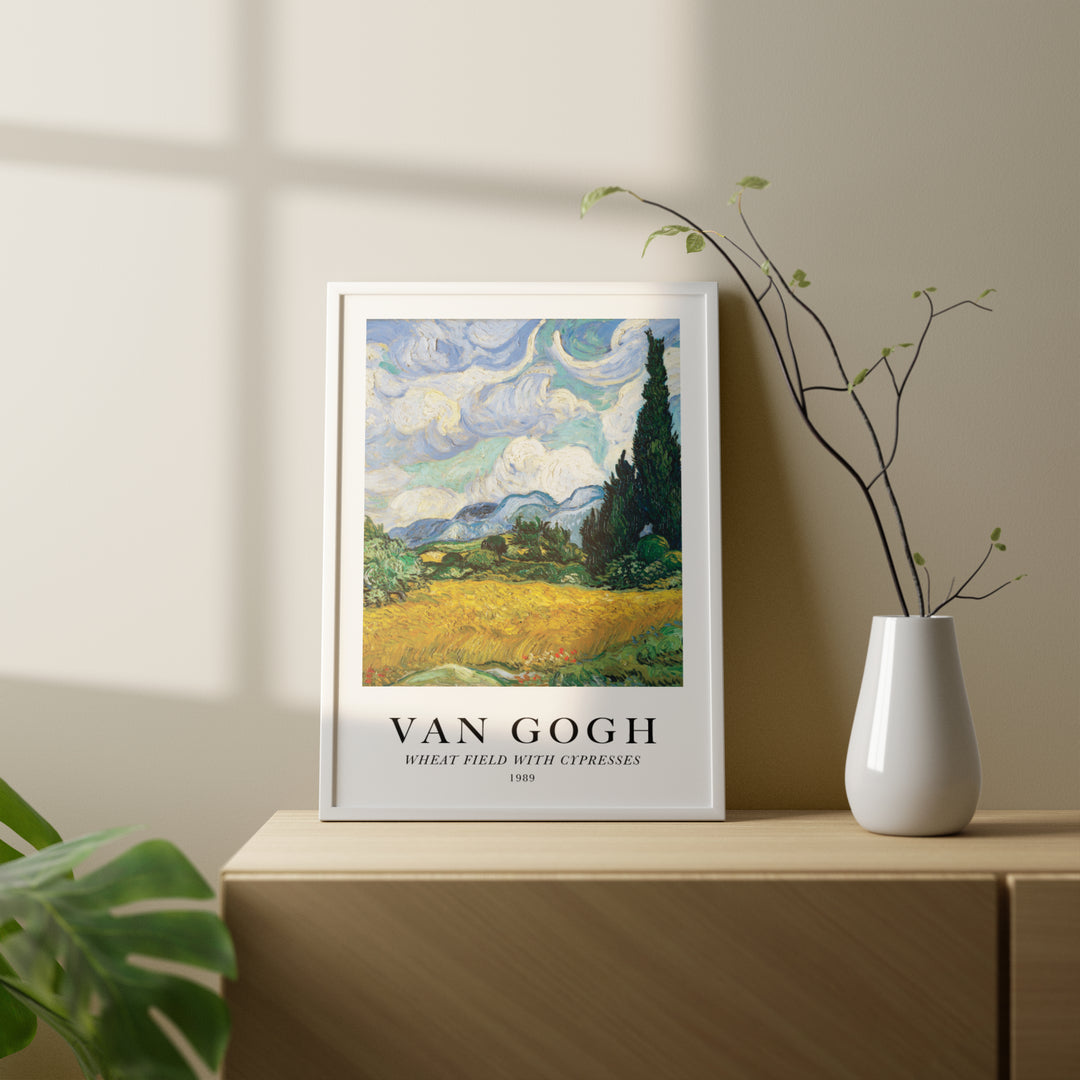 Wheat Field with Cypresses