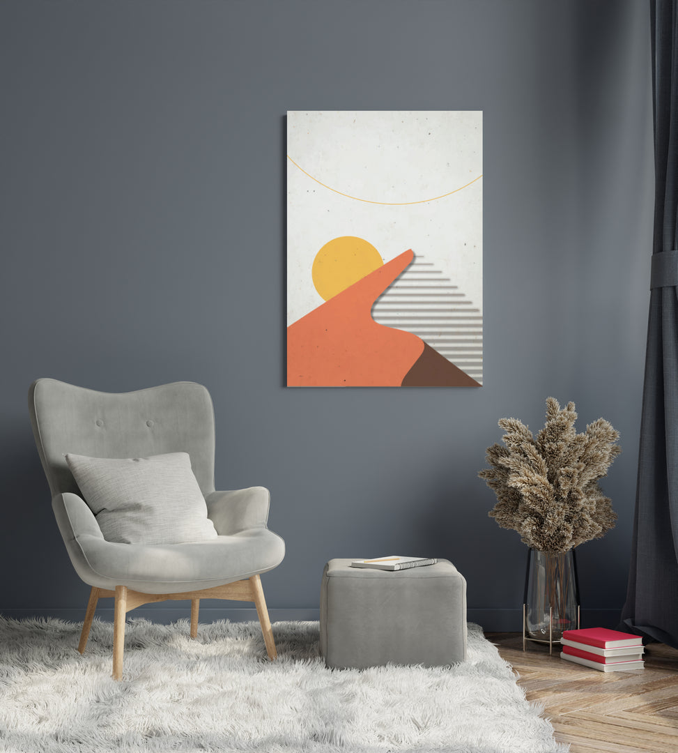 Neutral Boho Mountain Sun