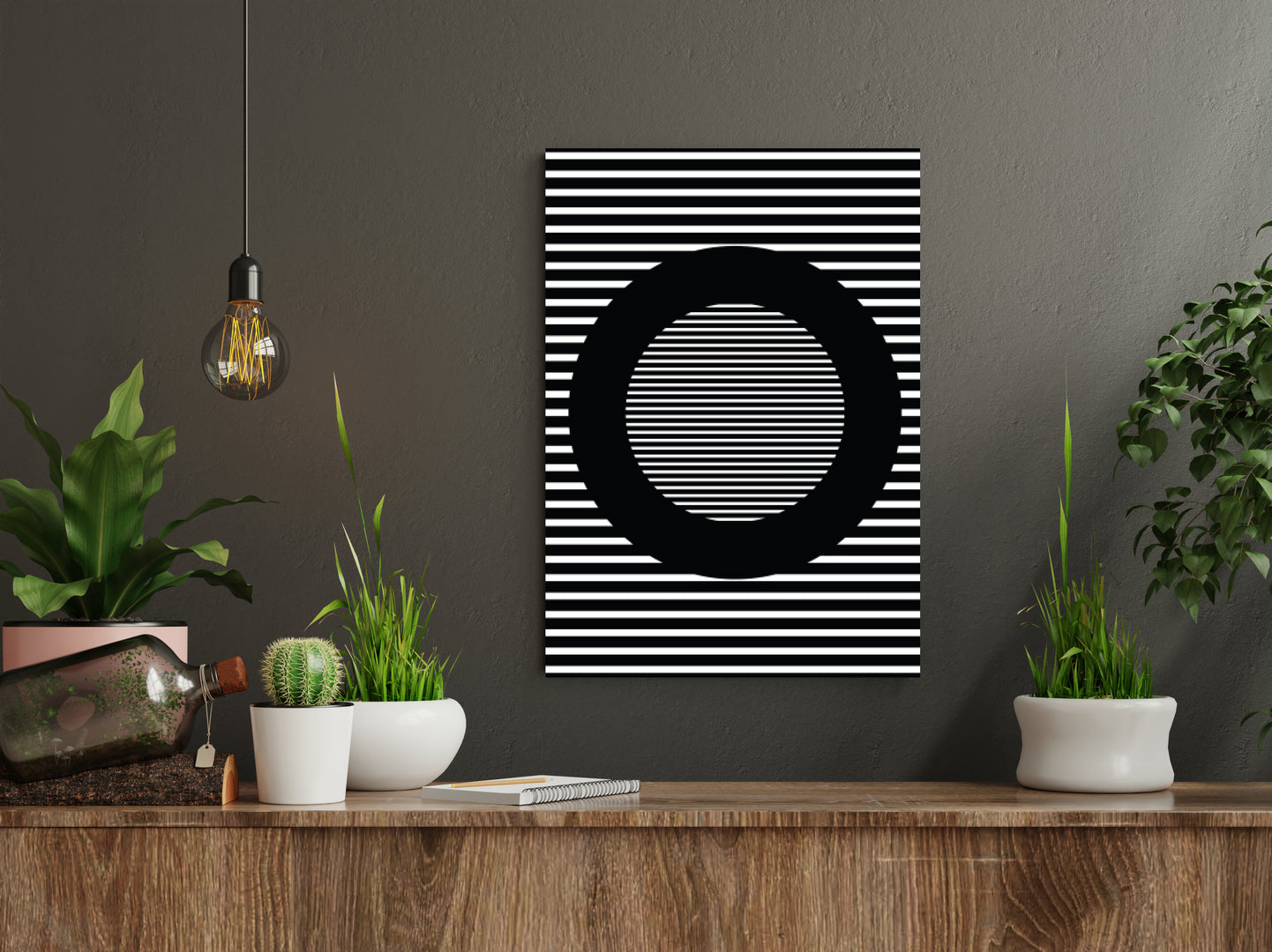 Black Geometric Ring