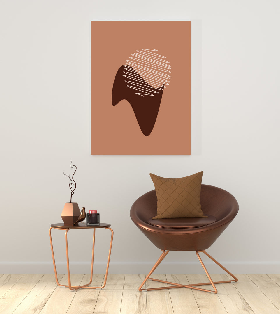 Rough Parabola Art khaki color