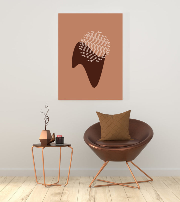 Rough Parabola Art khaki color