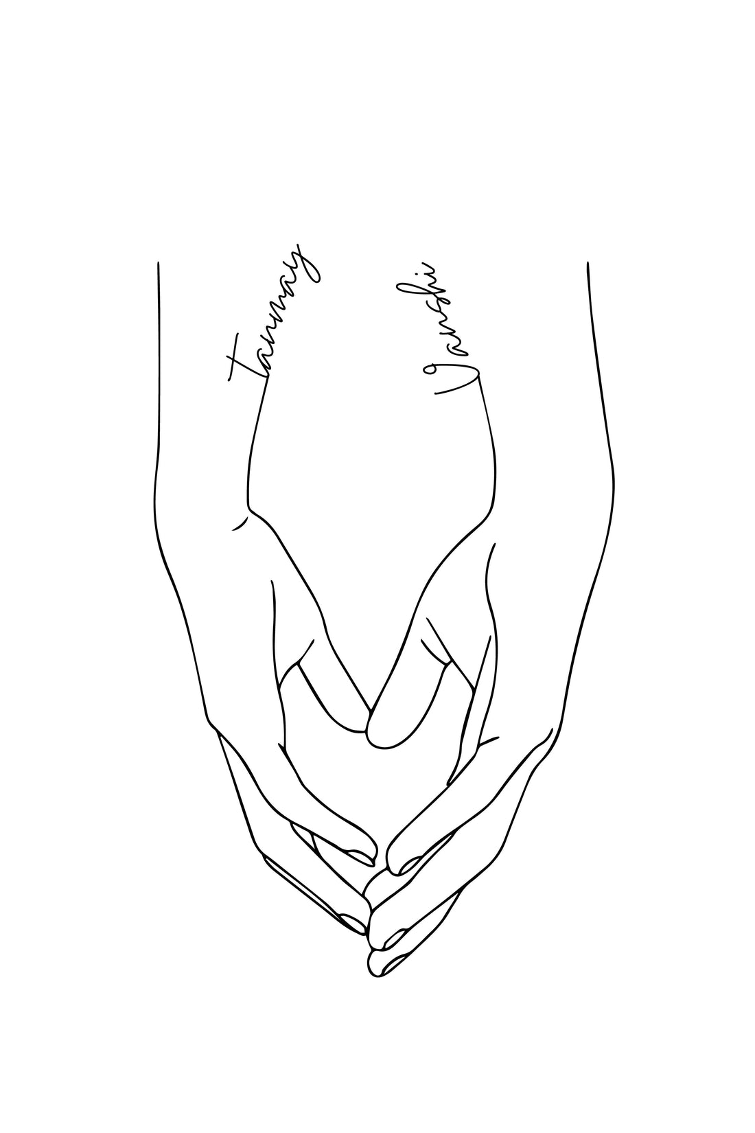 Personalised Line Art  | Togetherness