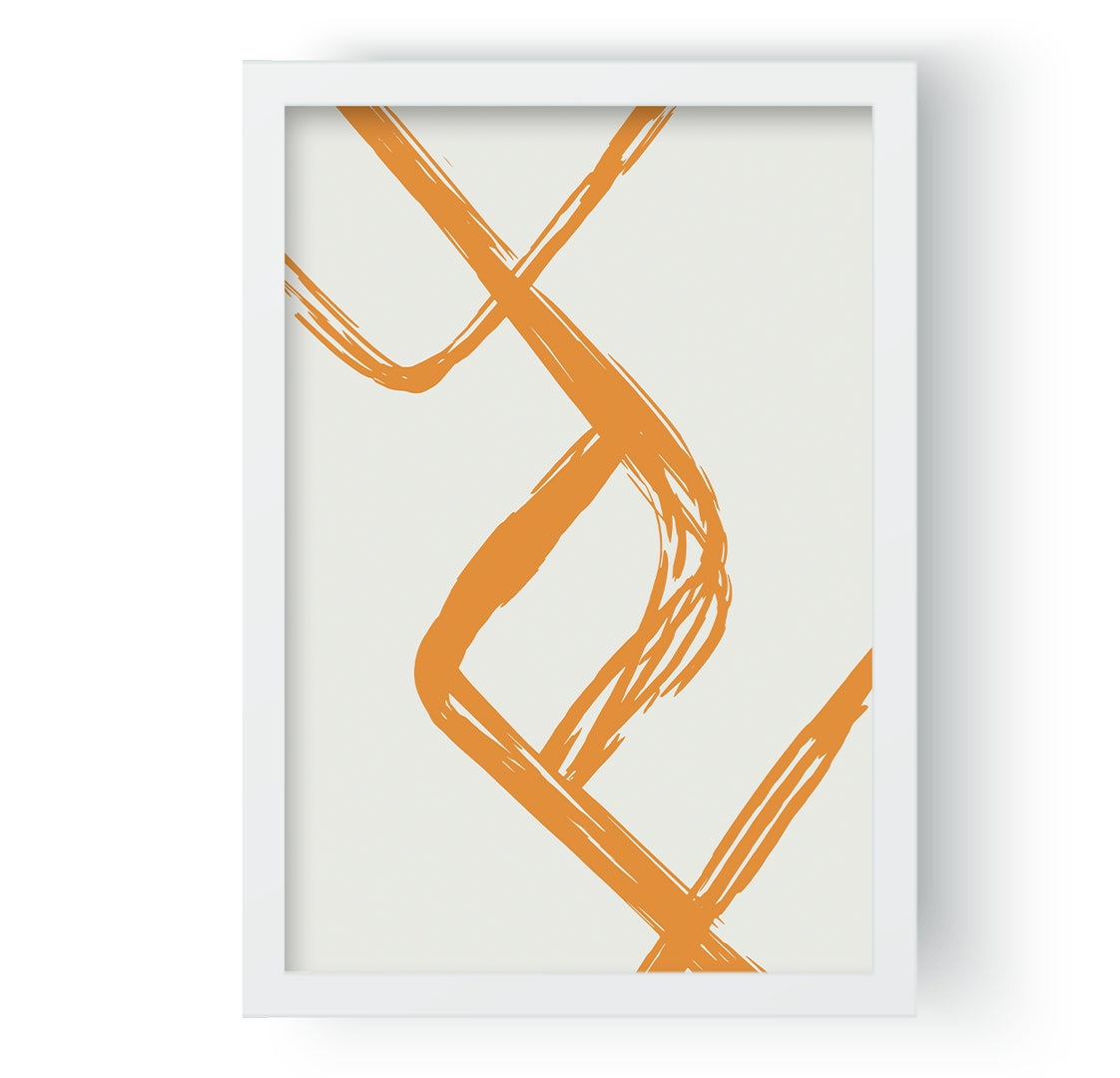 Boho Orange Strokes I