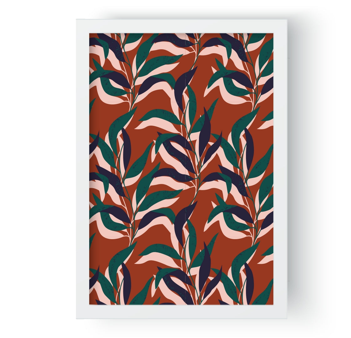 Jungle leaves with Red