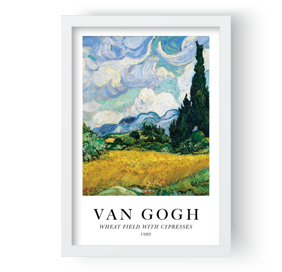 Wheat Field with Cypresses