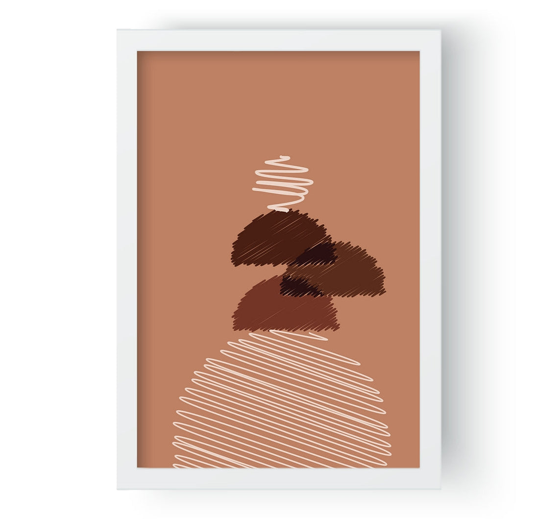 Rough Circle Art khaki color