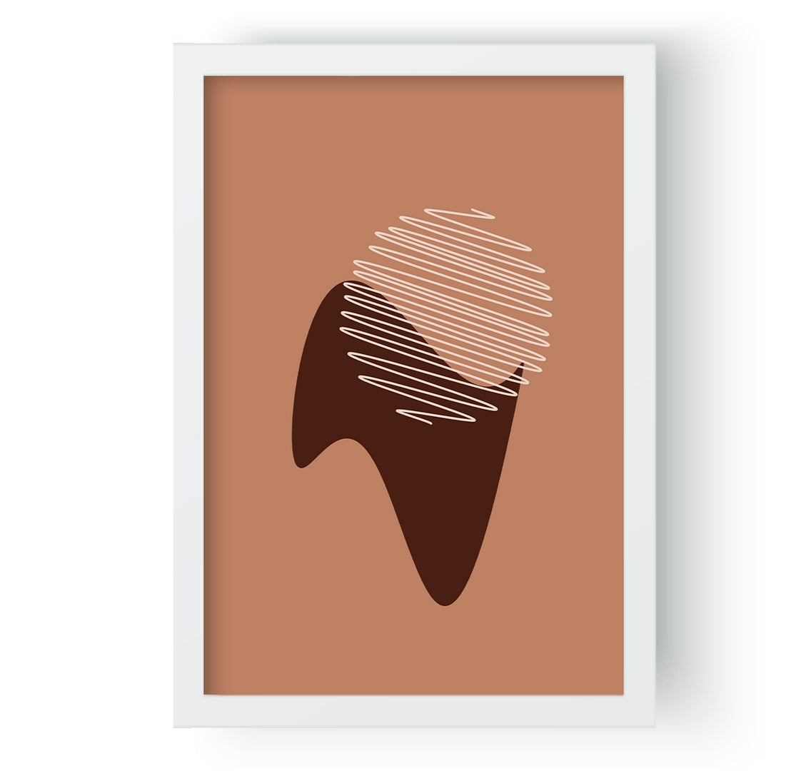 Rough Parabola Art khaki color