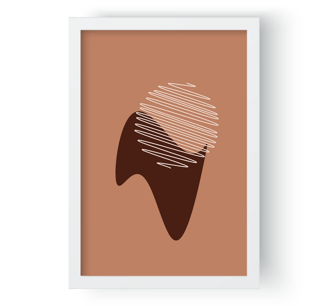 Rough Parabola Art khaki color